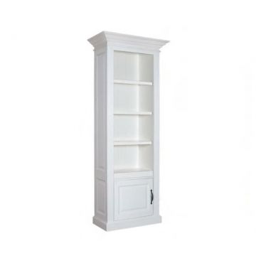 Bücherschrank Landhausstil York Shabby chic mit Tur _ Schmuckseite mit Rahmenfüllung