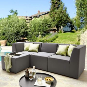 Outdoor Garten Ecksofa wetterfest 3 Sitzer Kubo Breite 231 cm