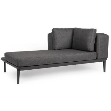 Outdoor Sofa Lounge wetterfest modular Aluminium Matrix anthrazit 3-in-1