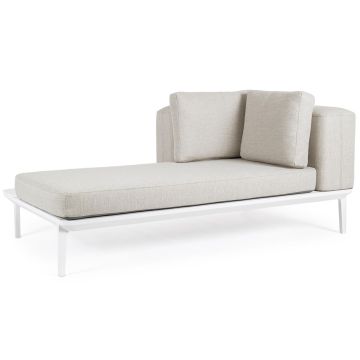 Outdoor Sofa Lounge wetterfest modular Aluminium Matrix weiß 3-in-1