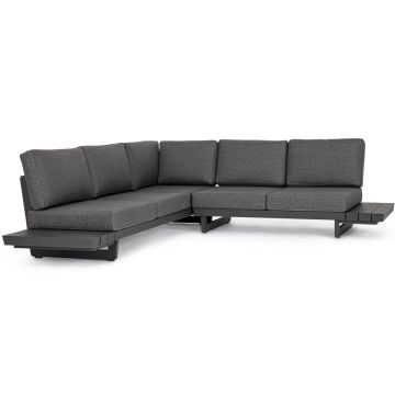 Outdoor Sofa wetterfest Aluminium Infinity Ecklounge anthrazit 253x259 cm