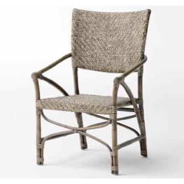Rattansessel JESTER 2 Stück mit Armlehnen natural black wash