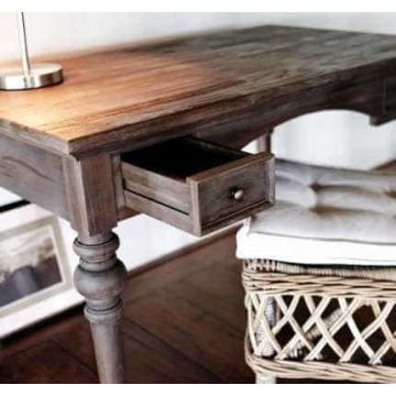 Landhausstil Schreibtisch Teak 120x70 cm Hygge