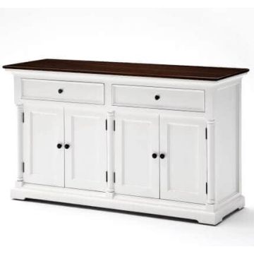 Sideboard Provence Accent Shabby chic weiss Provence mit 4 Türen und 2 Schubladen