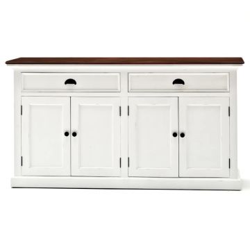 Sideboard Landhausstil Shabby chic Accent weiss braun vier Türen