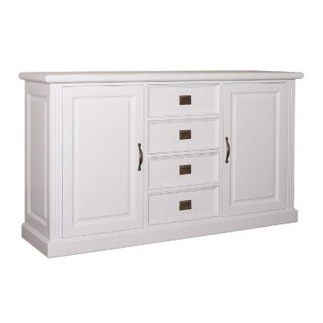 Sideboard Landhausstil weiß Shabby chic 2 Türen 4 Schubladen viele Farben