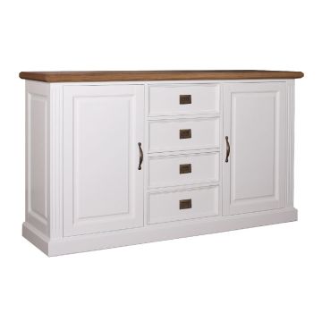 Sideboard Landhausstil York Shabby chic Oak 2 Türen 4 Schubladen