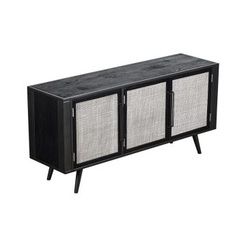 Sideboard Nordic Mindi Rattan 160x45 cm Metallrahmen
