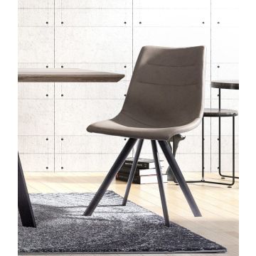 Stuhl Alva taupe Schalenstuhl Metallgestell Setpreis 4 Stück