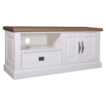 TV-Kommode weiß Landhausstil York Shabby chic Oak