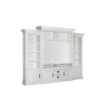 TV-Wand Landhausstil York Shabby chic mit 4 Türen 2 Schubladen