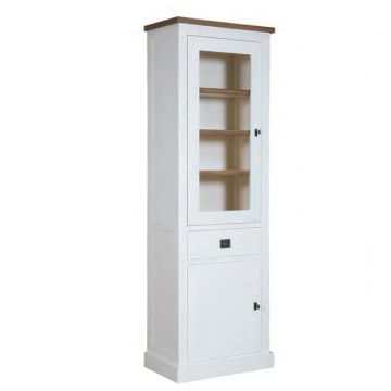 Vitrine Kubic Oak 2x1 Tür 1 Schublade links