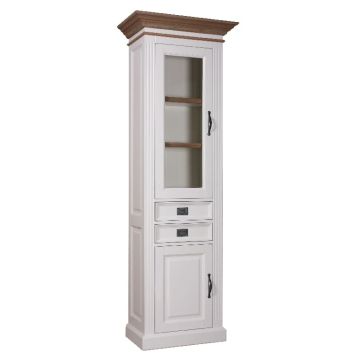 Vitrine Landhausstil York Shabby chic Oak 1 Schublade 2 Türen