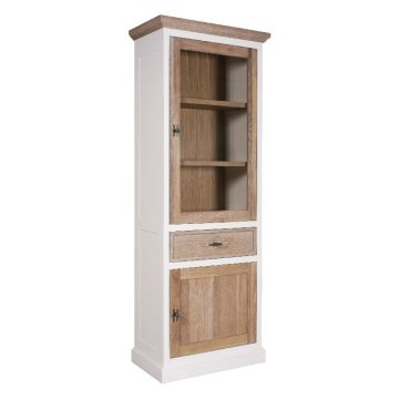 Vitrine Vintage Landhaus 2 Türen 1 Schubladen XO Interiors