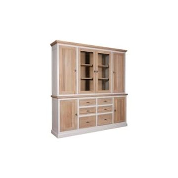 Vitrine Vintage Landhaus 6 Türen Eiche XO Interiors