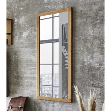 Walk in Spiegel Garderobe Eiche massiv 119 x 46 cm andere Holzarten wählen