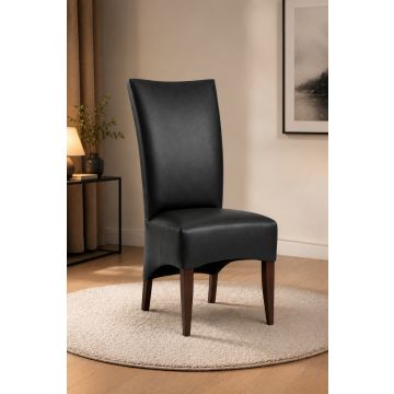 Lederstuhl King gepolstert Black Gestell Eiche Carbon