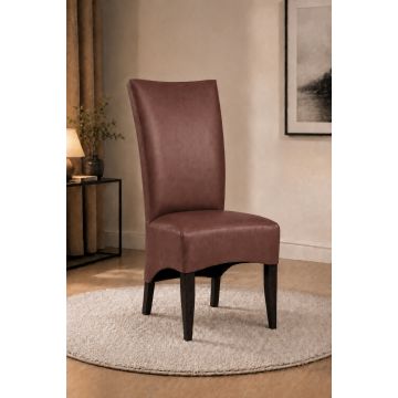 Lederstuhl King gepolstert Cognac Gestell Eiche Carbon