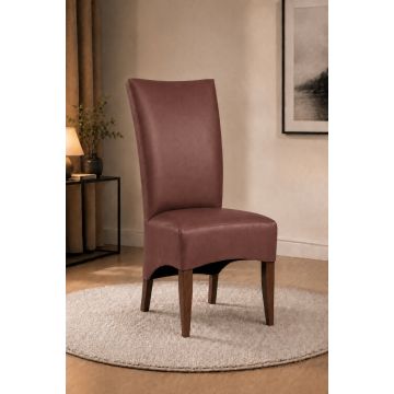 Lederstuhl King gepolstert Cognac Gestell Eiche Bassano