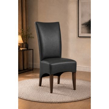 Lederstuhl King gepolstert Ebony Gestell Eiche Carbon