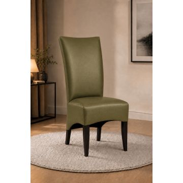 Lederstuhl King gepolstert Moss Gestell Eiche Carbon