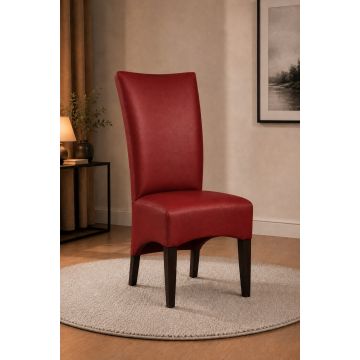 Lederstuhl King gepolstert Rouge Gestell Eiche Carbon