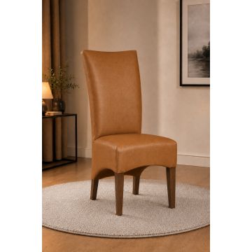 Lederstuhl King gepolstert Sahara Gestell Eiche Bassano