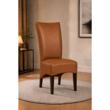 Lederstuhl King gepolstert Savannah Gestell Eiche Carbon