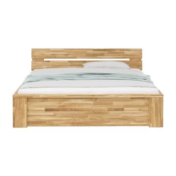 Wildeiche Bett massiv Schubladenbett 200x200 cm Cassandra