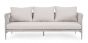 Gartensofa wetterfest 3-Sitzer Aluminium beige Jacinta