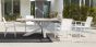 Gartentisch recycle Teak weiß 240x100 cm Aluminium Gestell Reynald