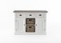 Sideboard Shabby Chic weiß Halifax Accent mit 2 Körben