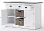 Buffetschrank weiß schwarz Landhaus Halifax Contrast