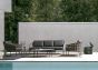 Gartenlounge wetterfest Aluminium Polyrattan Maribela