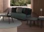 Lounge Sofa Outdoor 2-Sitzer wetterfest Aluminium Jade grün Palmer