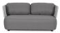 Lounge Sofa Outdoor 2-Sitzer wetterfest Aluminium weiß grau Palmer