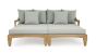 Daybed Outdoor wetterfest Teak Bali inkl Polster Aqua