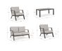 Gartenlounge Set wetterfest anthrazit Aluminium Harlem 4er-Set