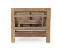 Gartensessel Outdoor Teak wetterfest Bali mit Polster Natur