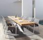 Gartentisch ausziehbar wetterfest Teak Alu Palmdale 220 - 300x100 cm