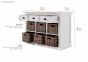 Landhaus Sideboard weiss Halifax Vintage Landhausstil von Novasolo 