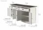 Sideboard Landhausstil 5-türig Halifax Contrast 180 cm breit
