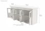 Sideboard weiss Landhaus 6 Glastüren alle Maße