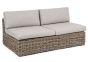 Gartenlounge Polyrattan braun 2 Sitzer Modul Coraline mit Polster