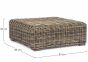Gartentisch Polyrattan braun Modul Coraline 83x83 cm