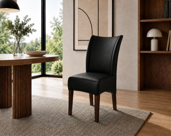 Lederstuhl Lombardo Echt Leder Black Gestellfarbe Bassano