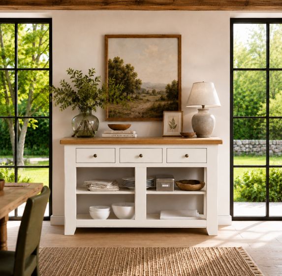Konsole Eiche massiv Ariege Ivory