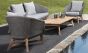 Outdoor Loungesessel wetterfest Geflecht stone grau Coachella