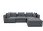 Ecksofa Garten wetterfest Room modular Grau