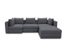 Ecksofa Garten wetterfest Room modular Dunkelgrau